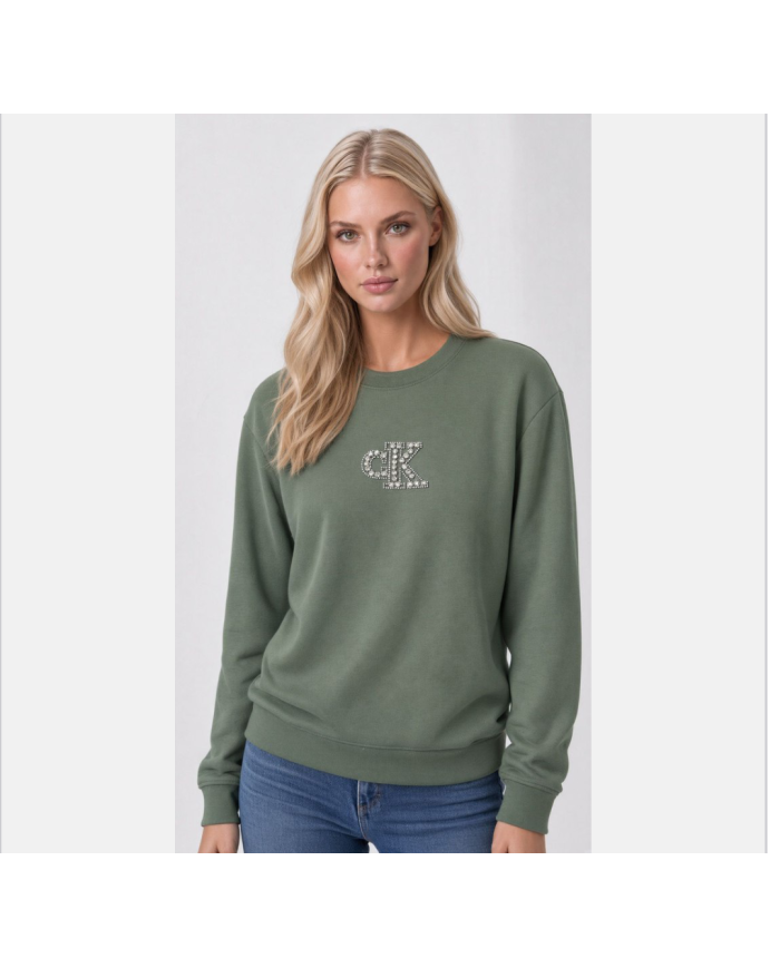 Çakma Taşlı Sweatshirt