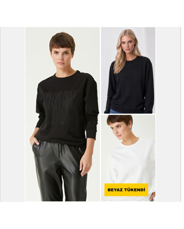 Sargı Nakışlı Sweatshirt